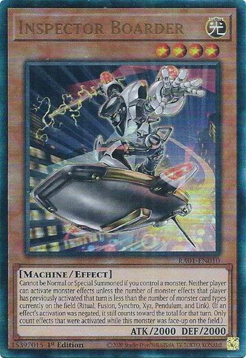 Inspector Boarder [RA01-EN010] Prismatic Ultimate Rare | Pegasus Games WI