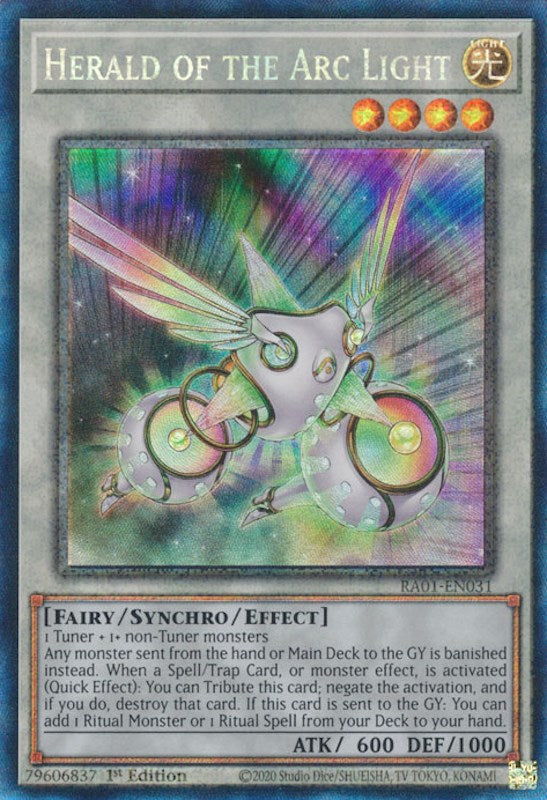 Herald of the Arc Light [RA01-EN031] Prismatic Collector's Rare | Pegasus Games WI