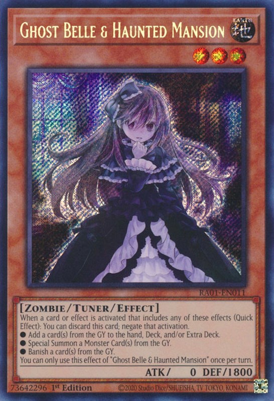 Ghost Belle & Haunted Mansion [RA01-EN011] Secret Rare | Pegasus Games WI