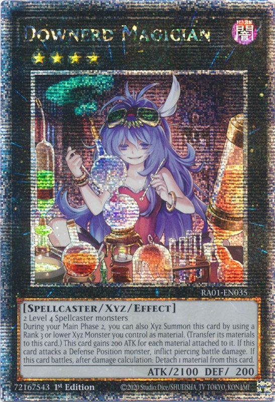 Downerd Magician [RA01-EN035] Quarter Century Secret Rare | Pegasus Games WI