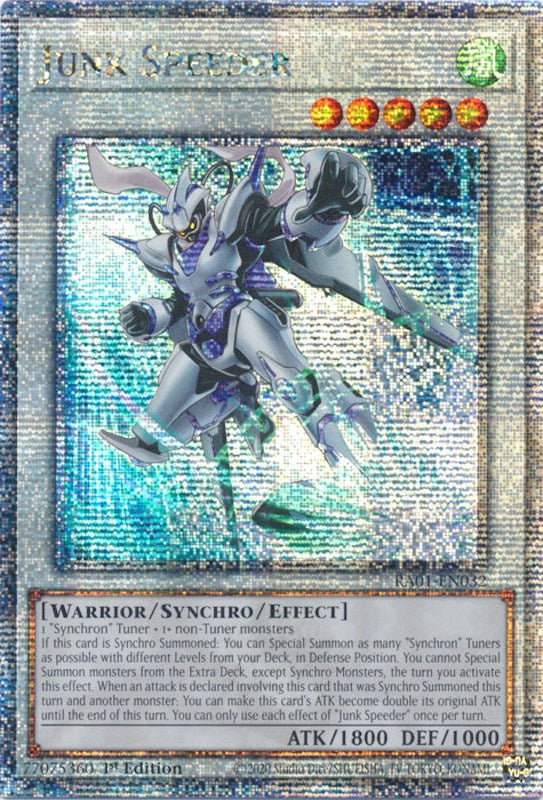 Junk Speeder [RA01-EN032] Quarter Century Secret Rare | Pegasus Games WI
