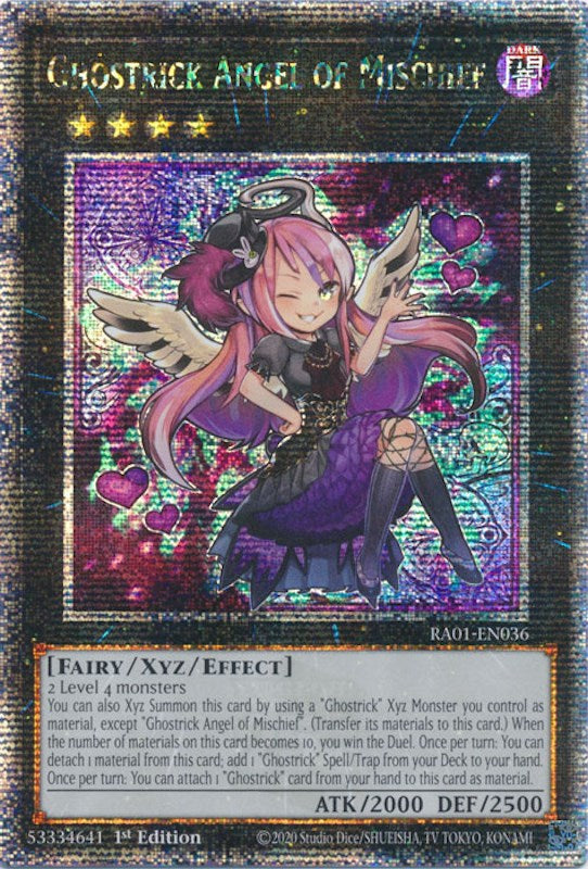 Ghostrick Angel of Mischief [RA01-EN036] Quarter Century Secret Rare | Pegasus Games WI
