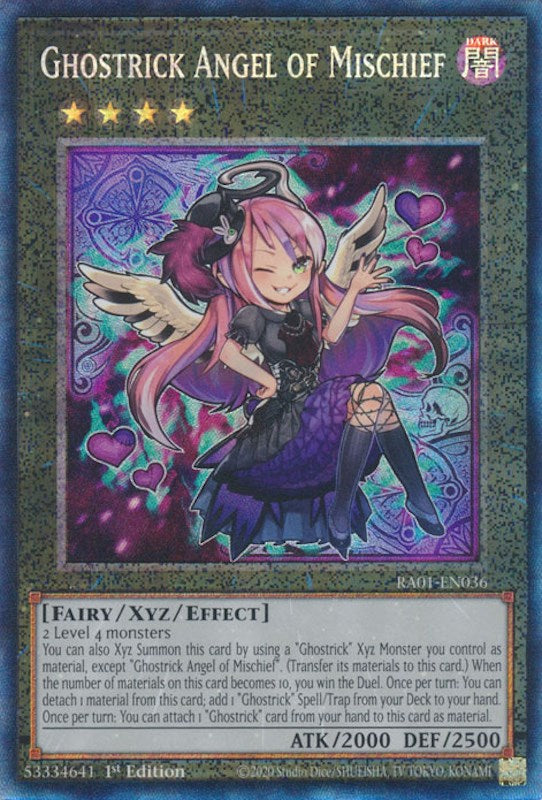 Ghostrick Angel of Mischief [RA01-EN036] Prismatic Collector's Rare | Pegasus Games WI