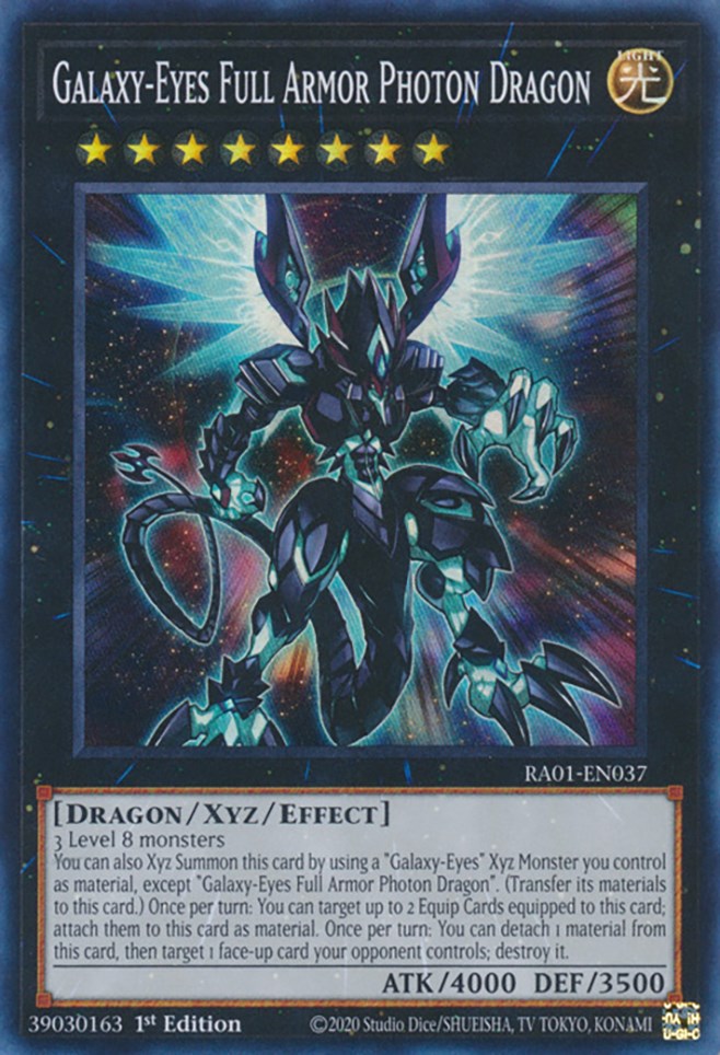 Galaxy-Eyes Full Armor Photon Dragon [RA01-EN037] Super Rare | Pegasus Games WI