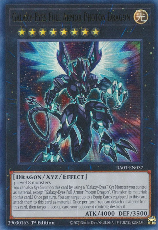 Galaxy-Eyes Full Armor Photon Dragon [RA01-EN037] Ultra Rare | Pegasus Games WI