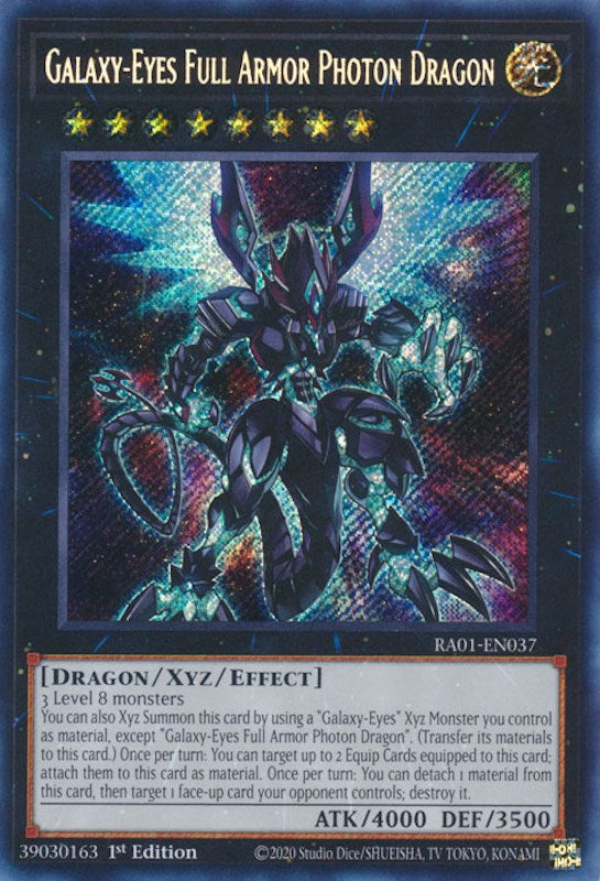 Galaxy-Eyes Full Armor Photon Dragon [RA01-EN037] Secret Rare | Pegasus Games WI