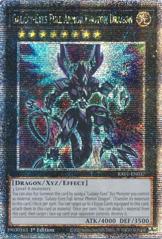 Galaxy-Eyes Full Armor Photon Dragon [RA01-EN037] Quarter Century Secret Rare | Pegasus Games WI