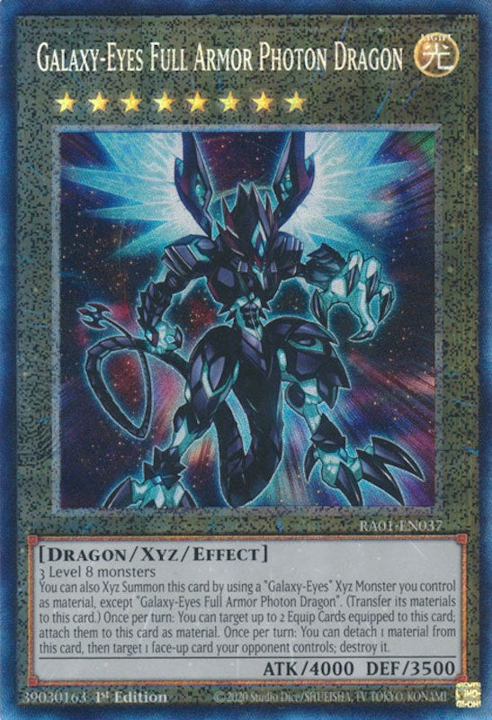 Galaxy-Eyes Full Armor Photon Dragon [RA01-EN037] Prismatic Collector's Rare | Pegasus Games WI