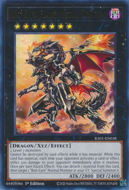 Red-Eyes Flare Metal Dragon [RA01-EN038] Ultra Rare | Pegasus Games WI
