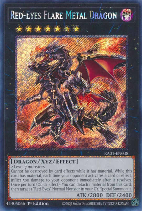 Red-Eyes Flare Metal Dragon [RA01-EN038] Platinum Secret Rare | Pegasus Games WI