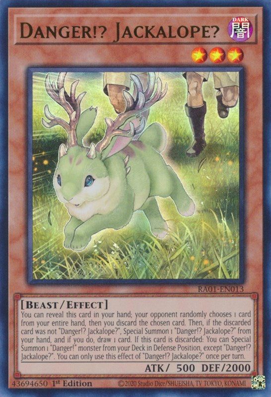 Danger!? Jackalope? [RA01-EN013] Ultra Rare | Pegasus Games WI