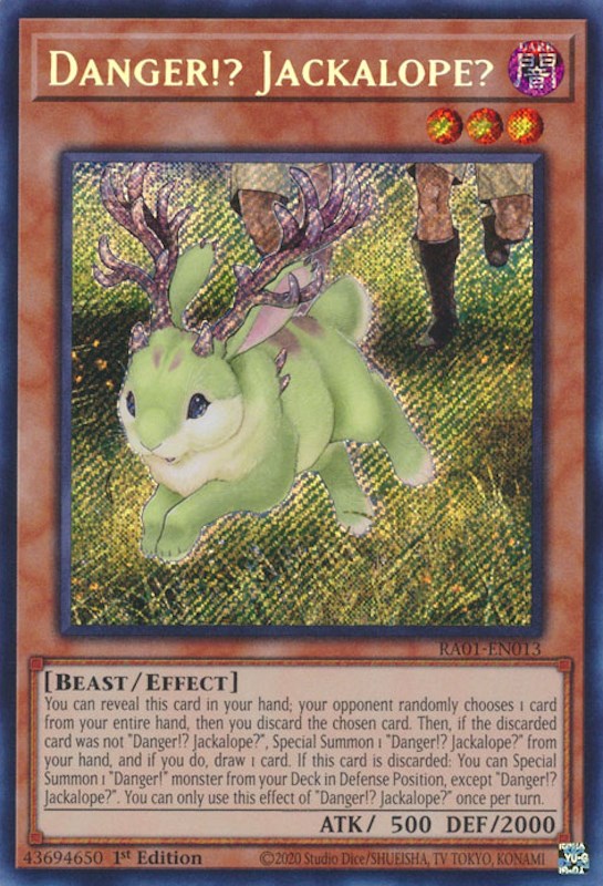Danger!? Jackalope? [RA01-EN013] Secret Rare | Pegasus Games WI