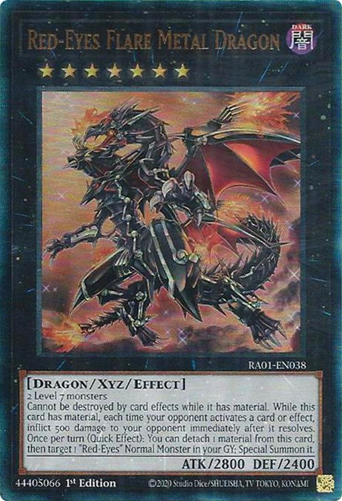 Red-Eyes Flare Metal Dragon [RA01-EN038] Prismatic Ultimate Rare | Pegasus Games WI