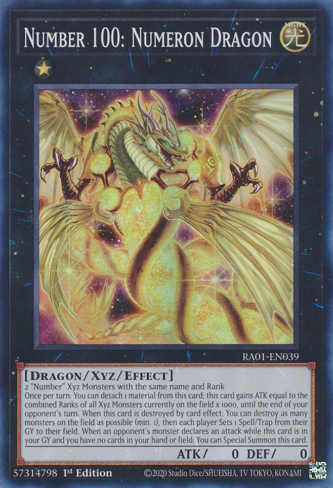Number 100: Numeron Dragon [RA01-EN039] Super Rare | Pegasus Games WI