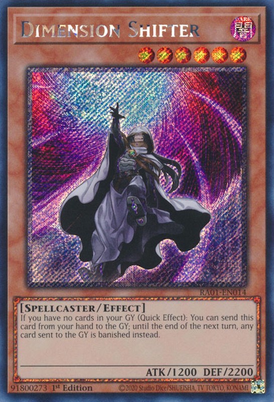 Dimension Shifter [RA01-EN014] Platinum Secret Rare | Pegasus Games WI