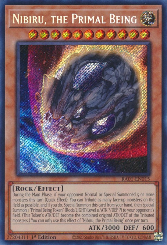 Nibiru, the Primal Being [RA01-EN015] Secret Rare | Pegasus Games WI