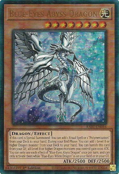 Blue-Eyes Abyss Dragon [RA01-EN016] Prismatic Ultimate Rare | Pegasus Games WI