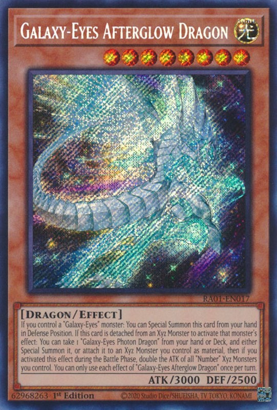 Galaxy-Eyes Afterglow Dragon [RA01-EN017] Secret Rare | Pegasus Games WI