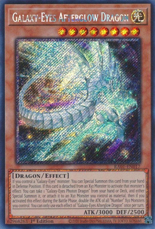 Galaxy-Eyes Afterglow Dragon [RA01-EN017] Platinum Secret Rare | Pegasus Games WI