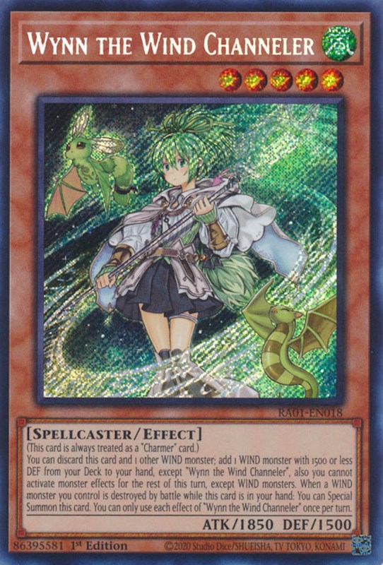 Wynn the Wind Channeler [RA01-EN018] Secret Rare | Pegasus Games WI