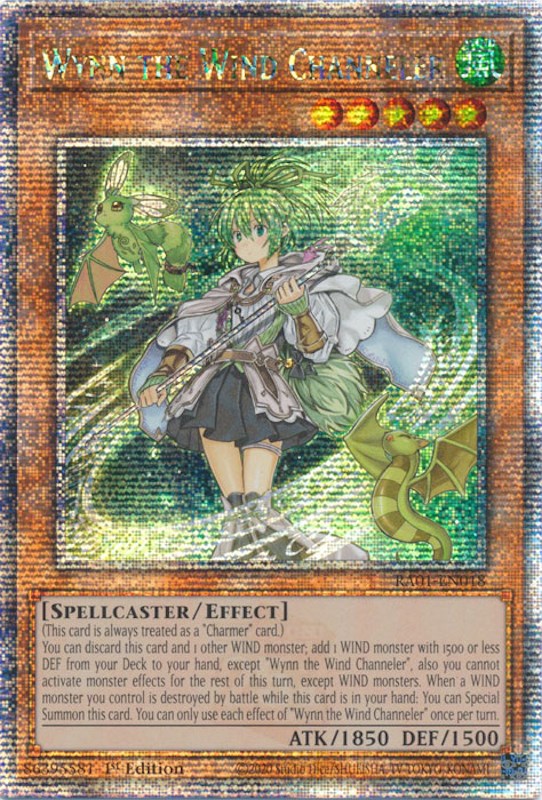 Wynn the Wind Channeler [RA01-EN018] Quarter Century Secret Rare | Pegasus Games WI