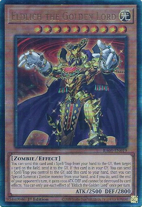 Eldlich the Golden Lord [RA01-EN019] Prismatic Ultimate Rare | Pegasus Games WI