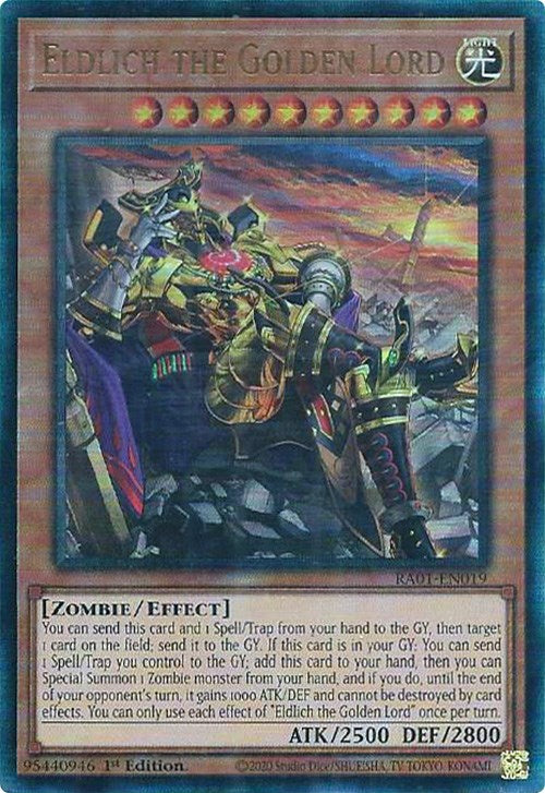 Eldlich the Golden Lord (Alternate Art) [RA01-EN019] Prismatic Ultimate Rare | Pegasus Games WI