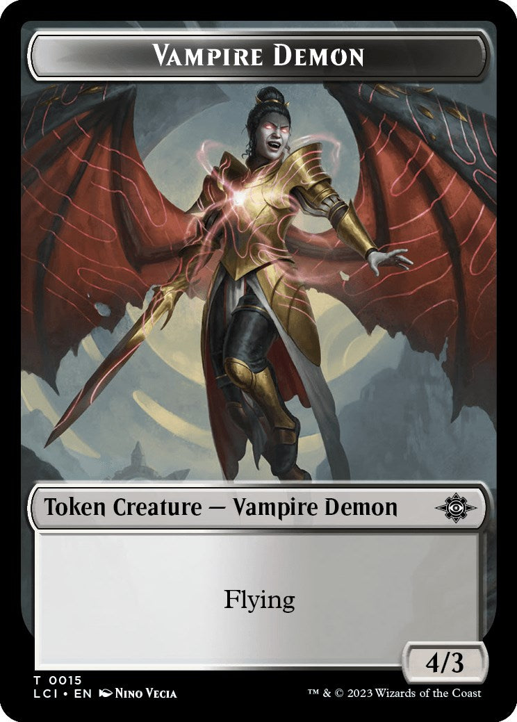 Vampire // Vampire Demon Double-Sided Token [The Lost Caverns of Ixalan Tokens] | Pegasus Games WI
