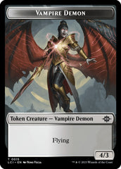 Vampire // Vampire Demon Double-Sided Token [The Lost Caverns of Ixalan Tokens] | Pegasus Games WI