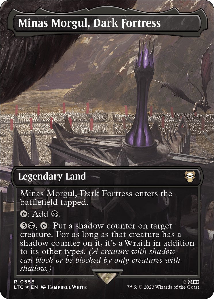Minas Morgul, Dark Fortress (Borderless) (Surge Foil) [The Lord of the Rings: Tales of Middle-Earth Commander] | Pegasus Games WI