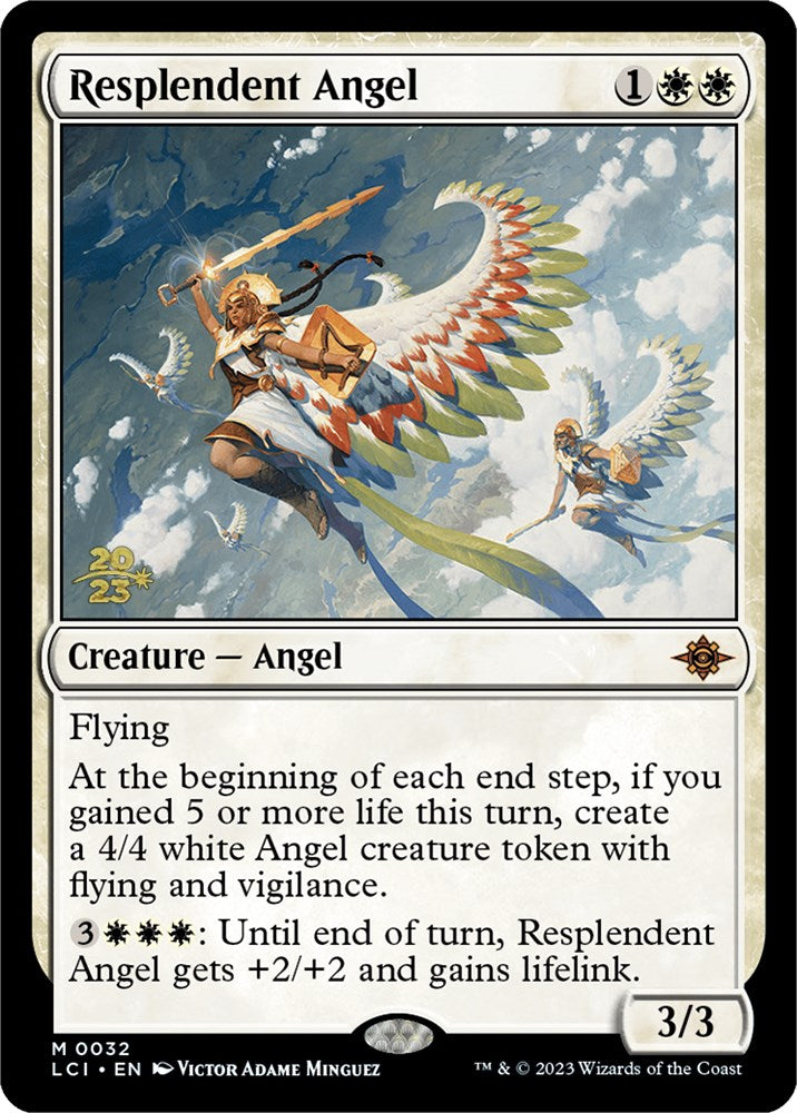 Resplendent Angel (LCI) [The Lost Caverns of Ixalan Prerelease Cards] | Pegasus Games WI