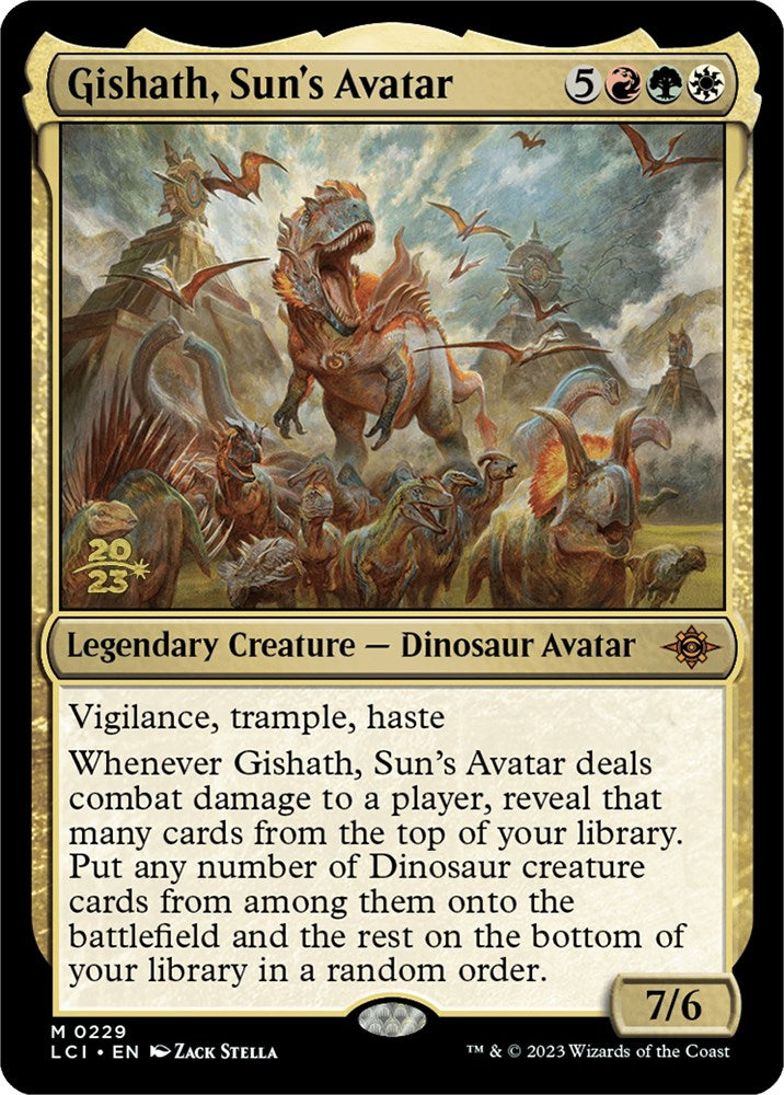 Gishath, Sun's Avatar (LCI) [The Lost Caverns of Ixalan Prerelease Cards] | Pegasus Games WI