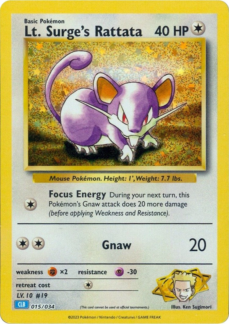 Lt. Surge's Rattata [Trading Card Game Classic] | Pegasus Games WI