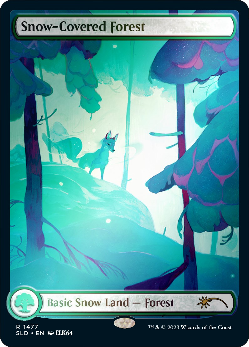 Snow-Covered Forest (1477) (Rainbow Foil) [Secret Lair Drop Series] | Pegasus Games WI