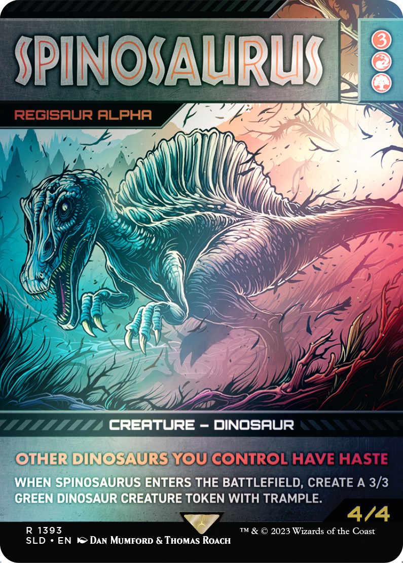 Spinosaurus - Regisaur Alpha (Rainbow Foil) [Secret Lair Drop Series] | Pegasus Games WI