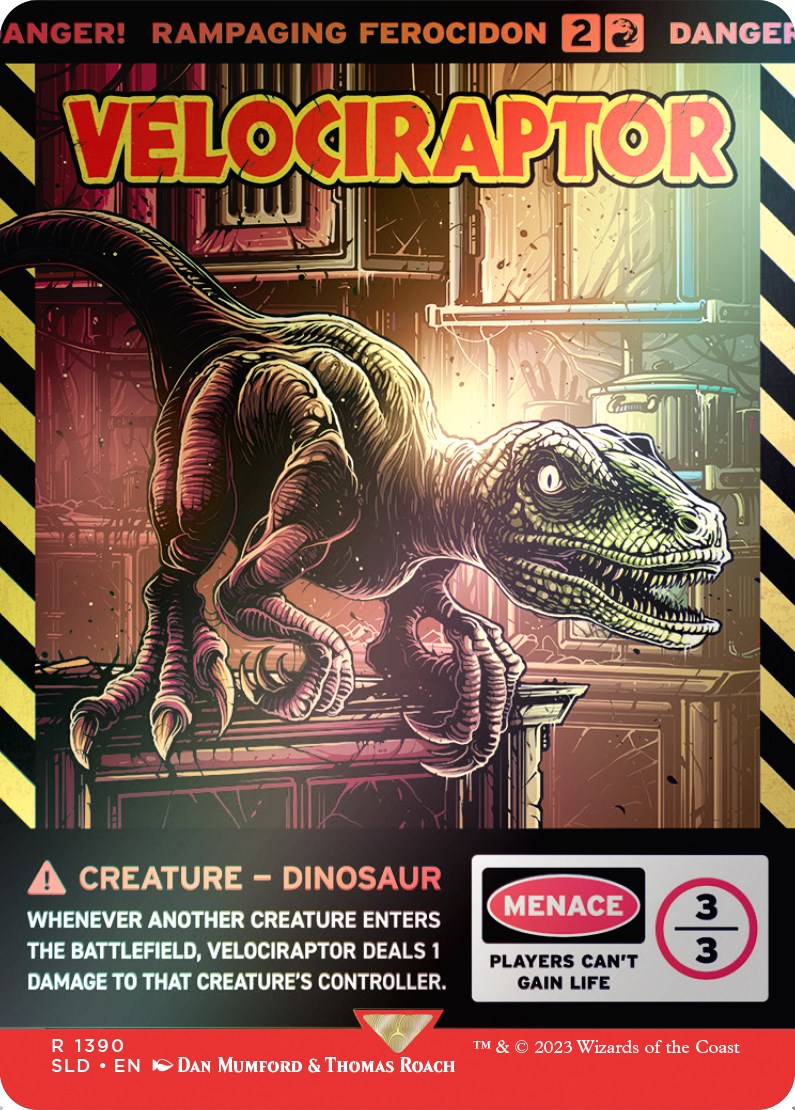 Velociraptor - Rampaging Ferocidon (Rainbow Foil) [Secret Lair Drop Series] | Pegasus Games WI