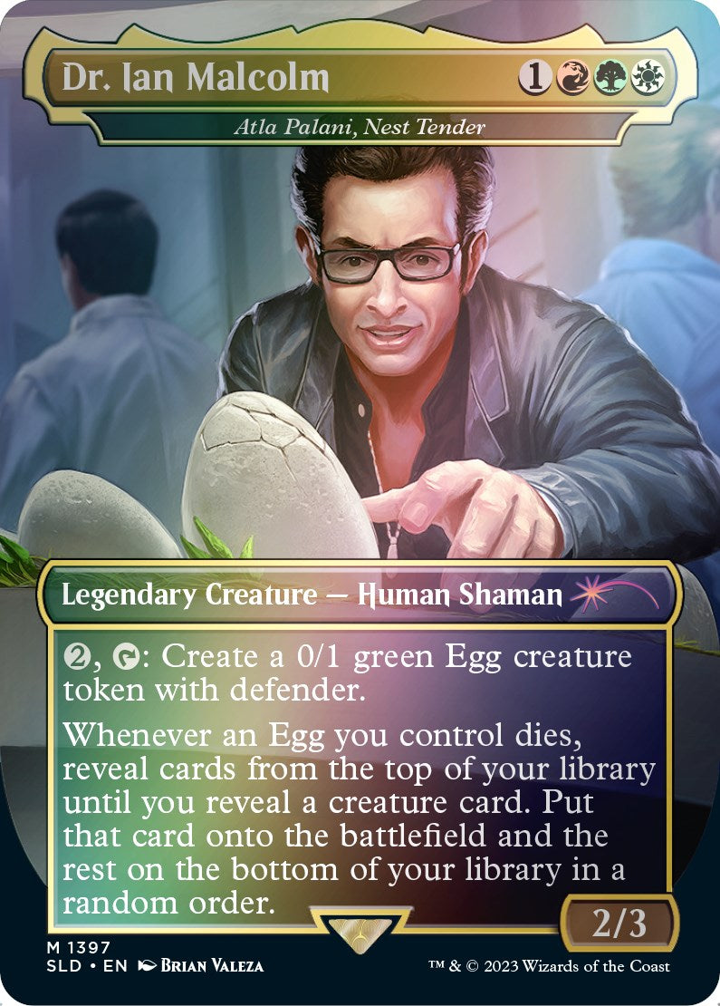 Dr. Ian Malcolm - Atla Palani, Nest Tender (Rainbow Foil) [Secret Lair Drop Series] | Pegasus Games WI