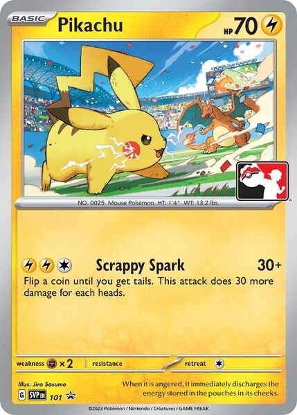 Pikachu (101) (Play Pokemon Promo) [League & Championship Cards] | Pegasus Games WI