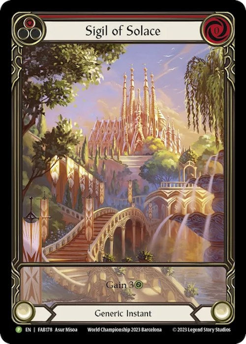Sigil of Solace [FAB178] (Promo)  Rainbow Foil | Pegasus Games WI