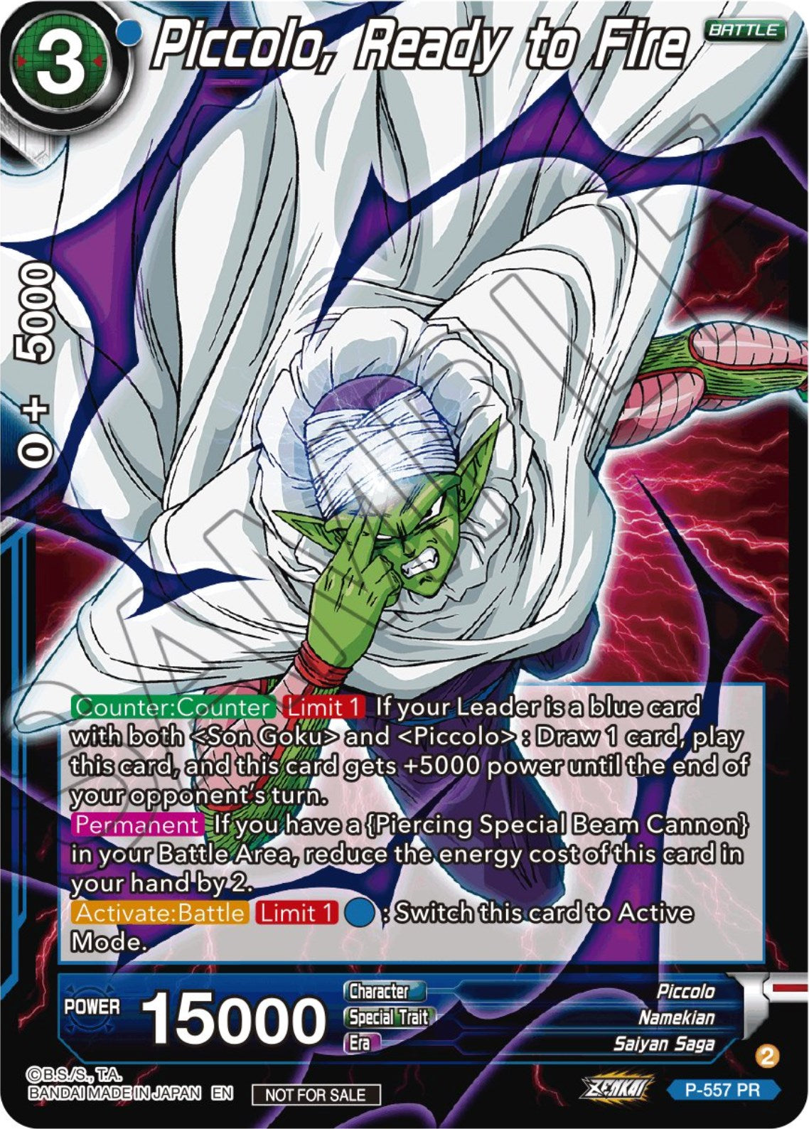 Piccolo, Ready to Fire (Zenkai Series Tournament Pack Vol.6) (P-557) [Tournament Promotion Cards] | Pegasus Games WI