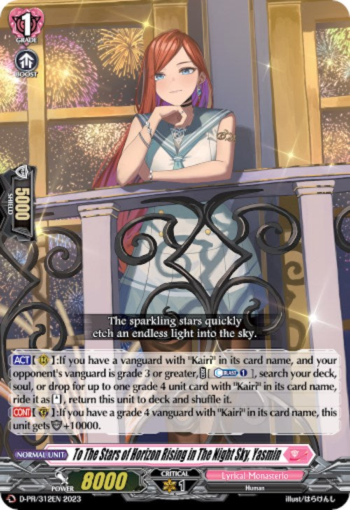 To The Stars of Horizon Rising in The Night Sky, Yasmin (D-PR/312EN) [D Promo Cards] | Pegasus Games WI