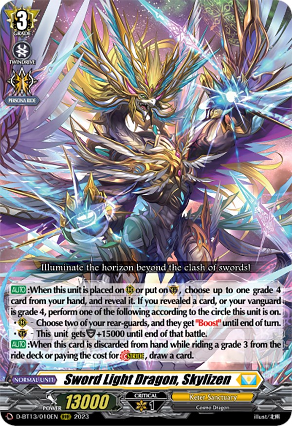 Sword Light Dragon, Skylizen (D-BT13/010EN) [Flight of Chakrabarthi] | Pegasus Games WI