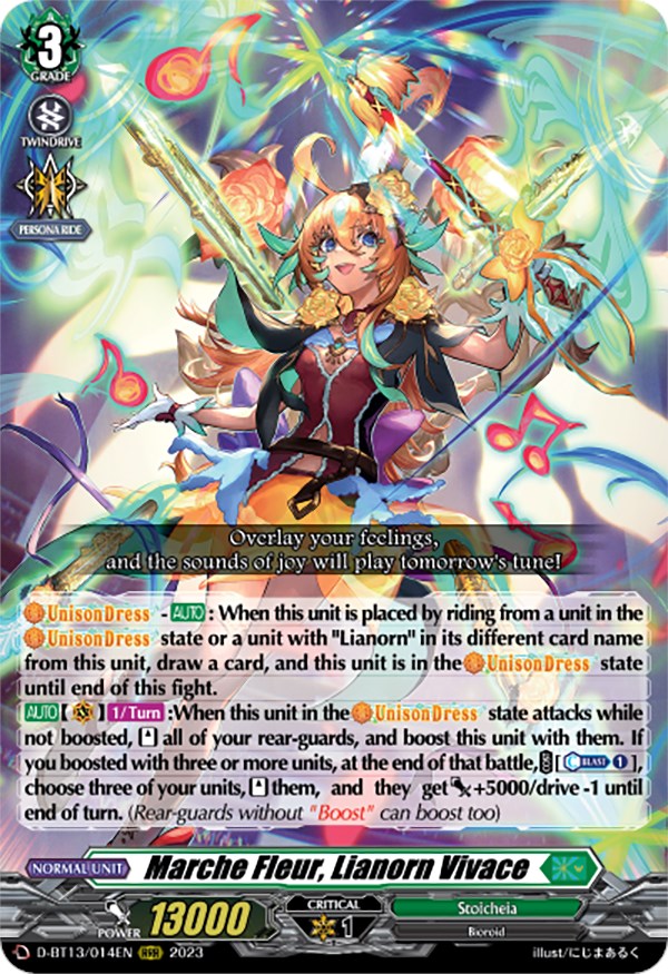 Marche Fleur, Lianorn Vivace (D-BT13/014EN) [Flight of Chakrabarthi] | Pegasus Games WI