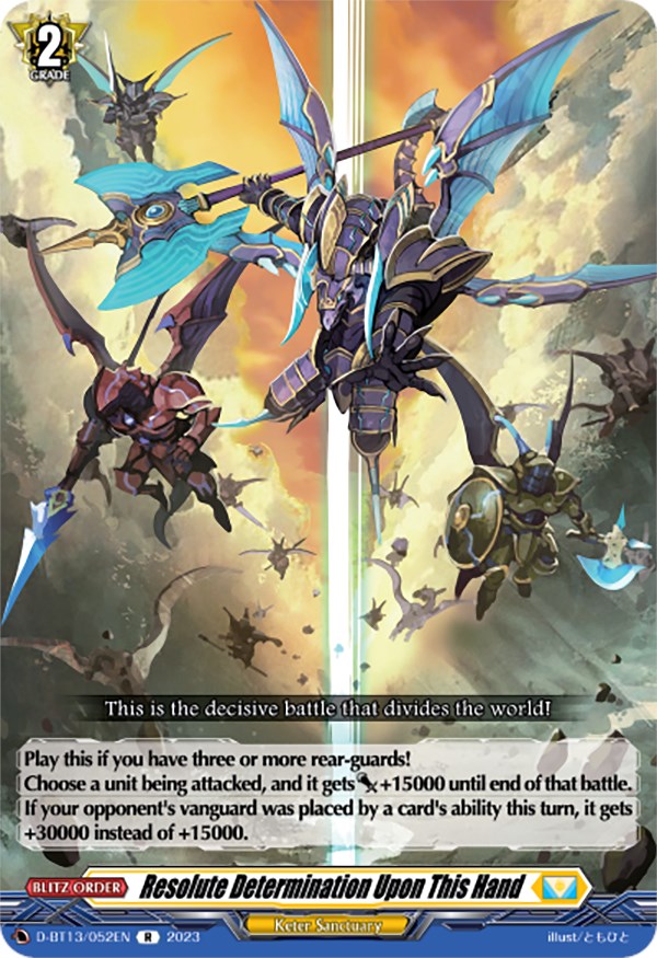 Resolute Determination Upon This Hand (D-BT13/052EN) [Flight of Chakrabarthi] | Pegasus Games WI