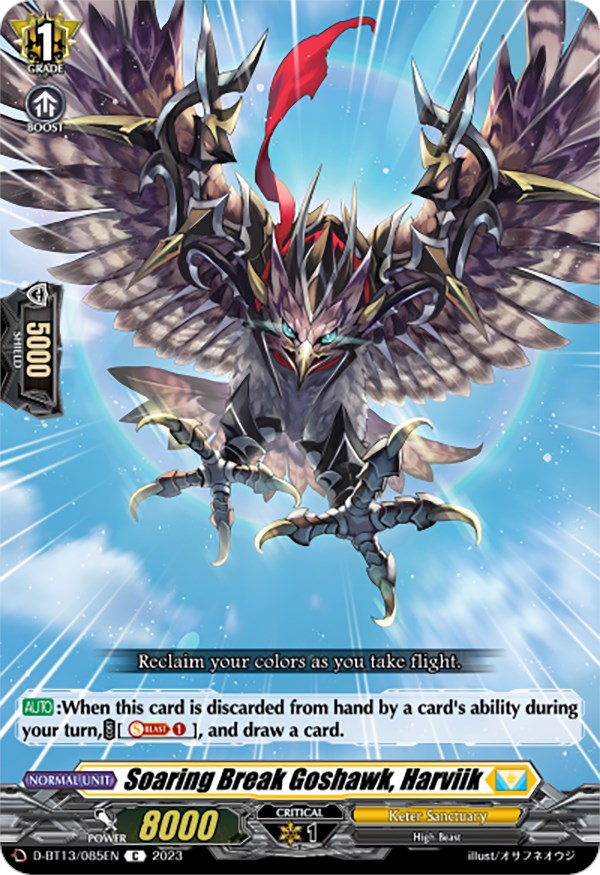 Soaring Break Goshawk, Harviik (D-BT13/085EN) [Flight of Chakrabarthi] | Pegasus Games WI