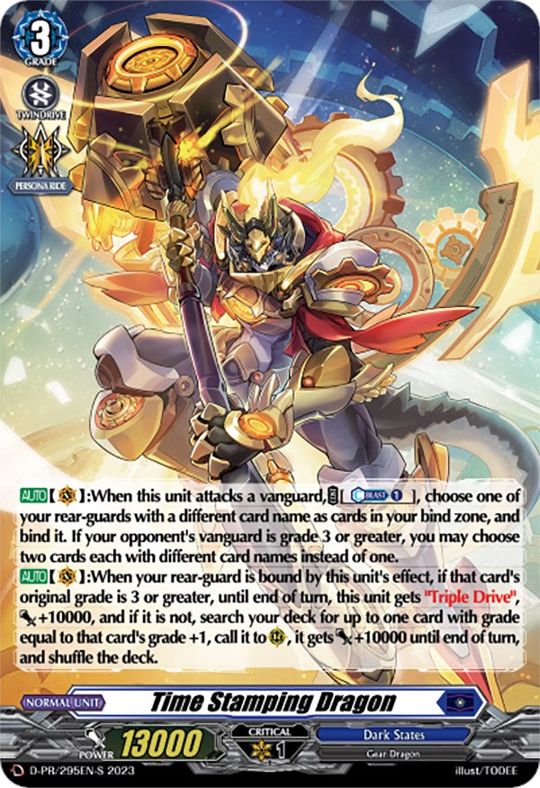 Time Stamping Dragon (Foil) (D-PR/295EN-S) [D Promo Cards] | Pegasus Games WI