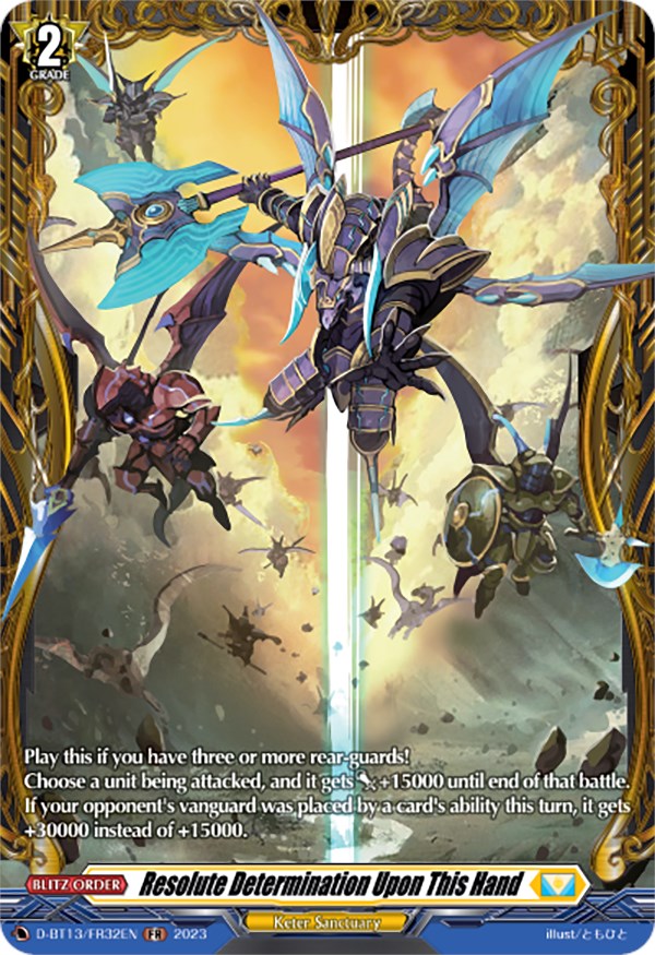 Resolute Determination Upon This Hand (FR) (D-BT13/FR32EN) [Flight of Chakrabarthi] | Pegasus Games WI