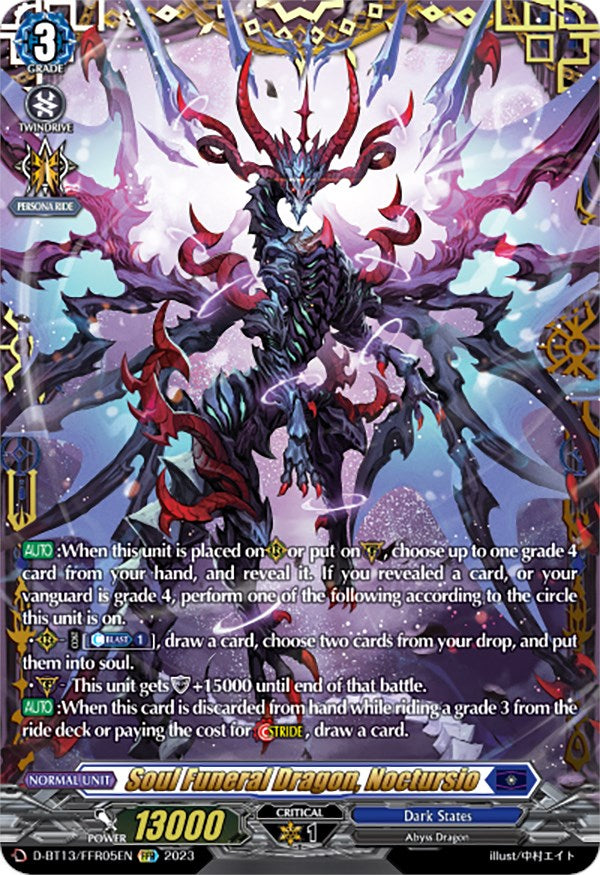 Soul Funeral Dragon, Noctursio (FFR) (D-BT13/FRR05EN) [Flight of Chakrabarthi] | Pegasus Games WI