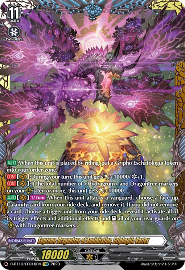 Supreme Dragontree of Annihilation, Griphogila Vartex (FFR) (D-BT13/FRR16EN) [Flight of Chakrabarthi] | Pegasus Games WI