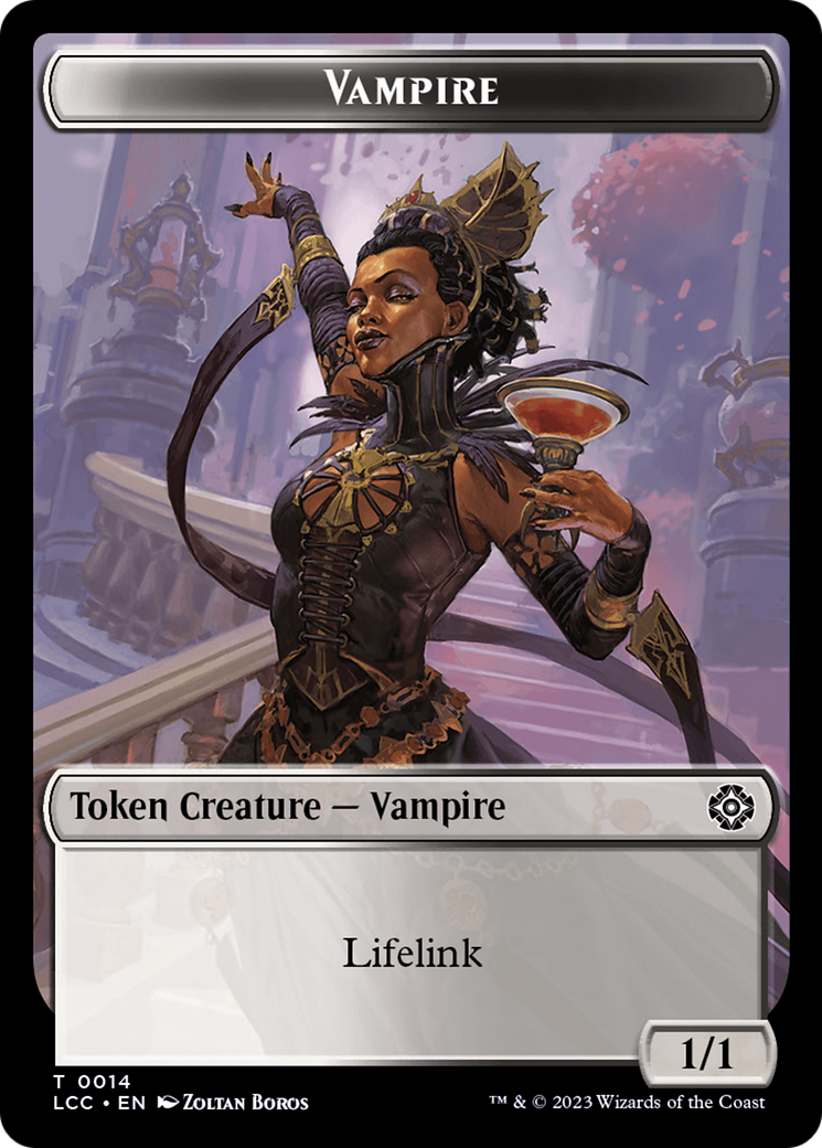 Vampire (0014) // Vampire Demon Double-Sided Token [The Lost Caverns of Ixalan Commander Tokens] | Pegasus Games WI